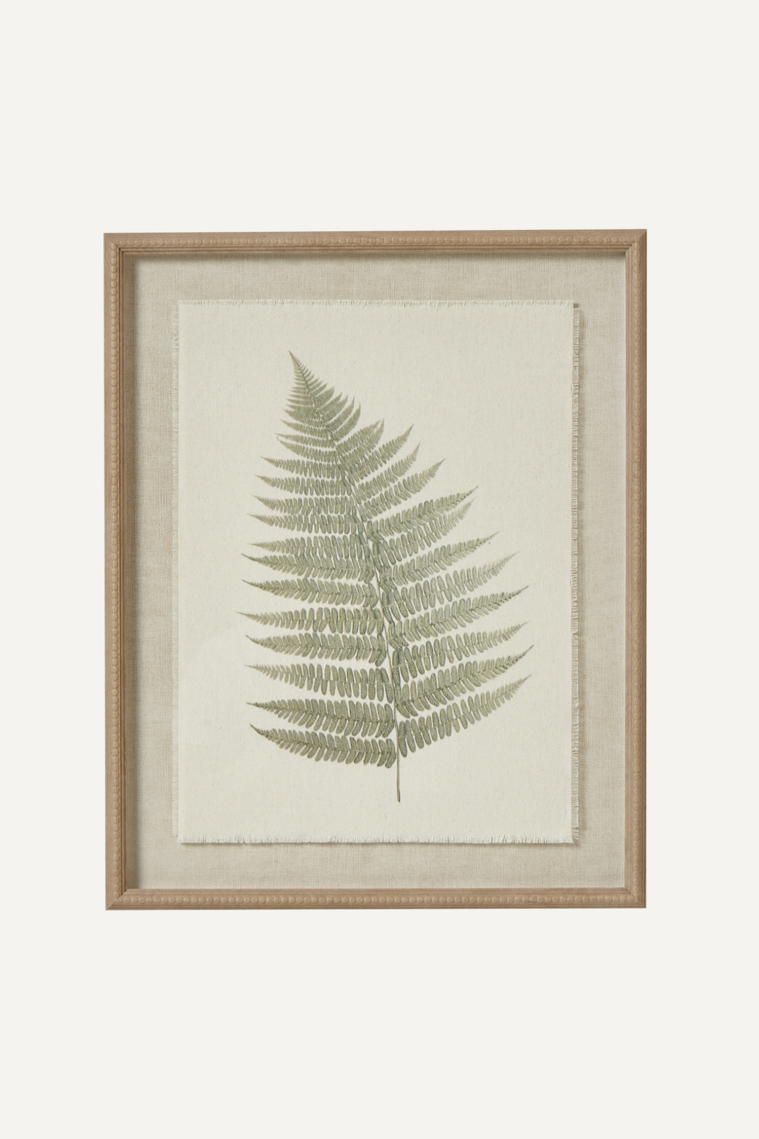 Bracken Wall Art in Natural Beaded Frame