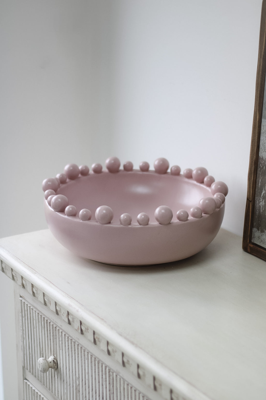 Matt Blush Bobble Edged Bowl