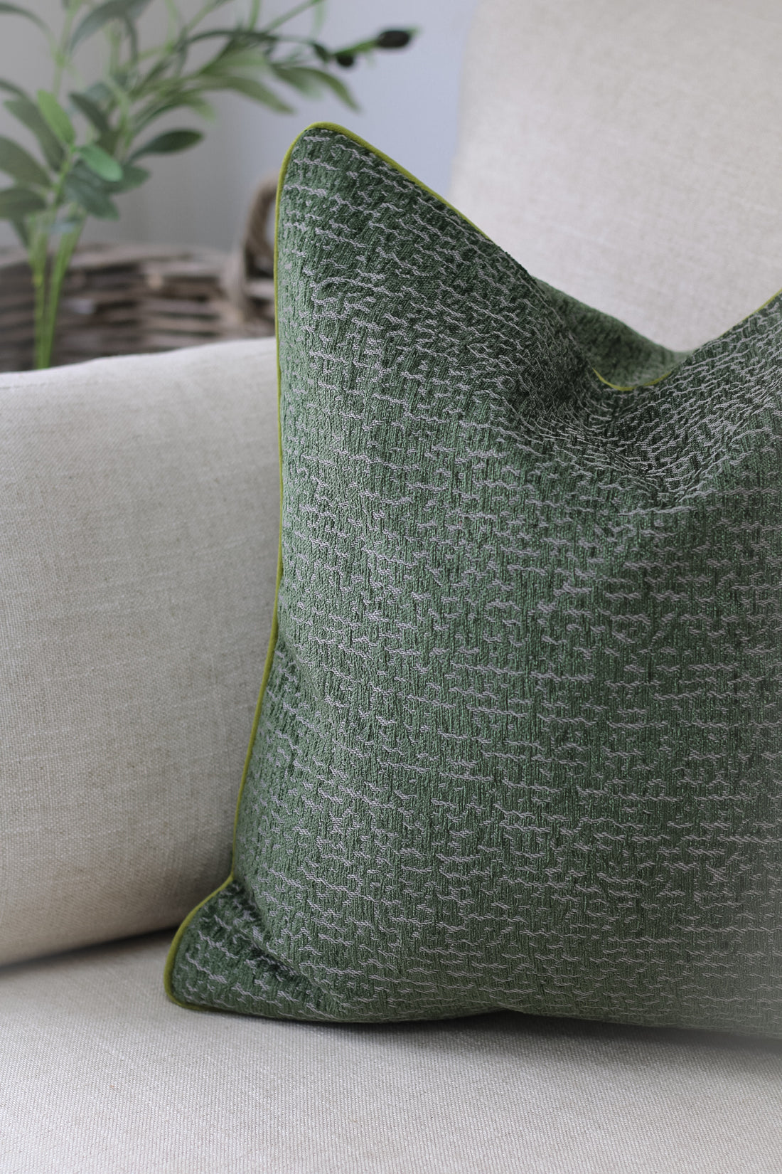 Moss Jacquard Woven Cushion