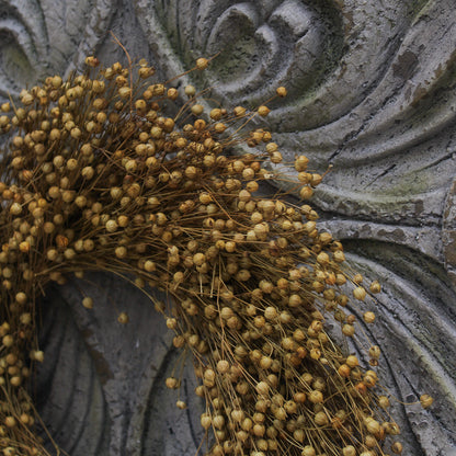 Natural Dried Flax Wreath