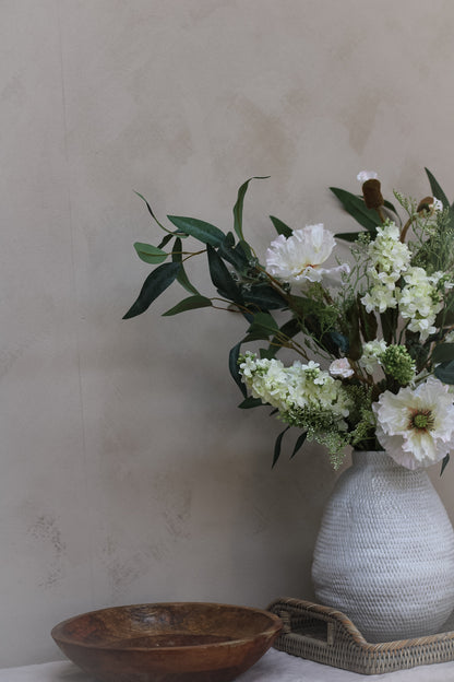 Luxury Faux White Poppy &amp; Lilac Arrangement