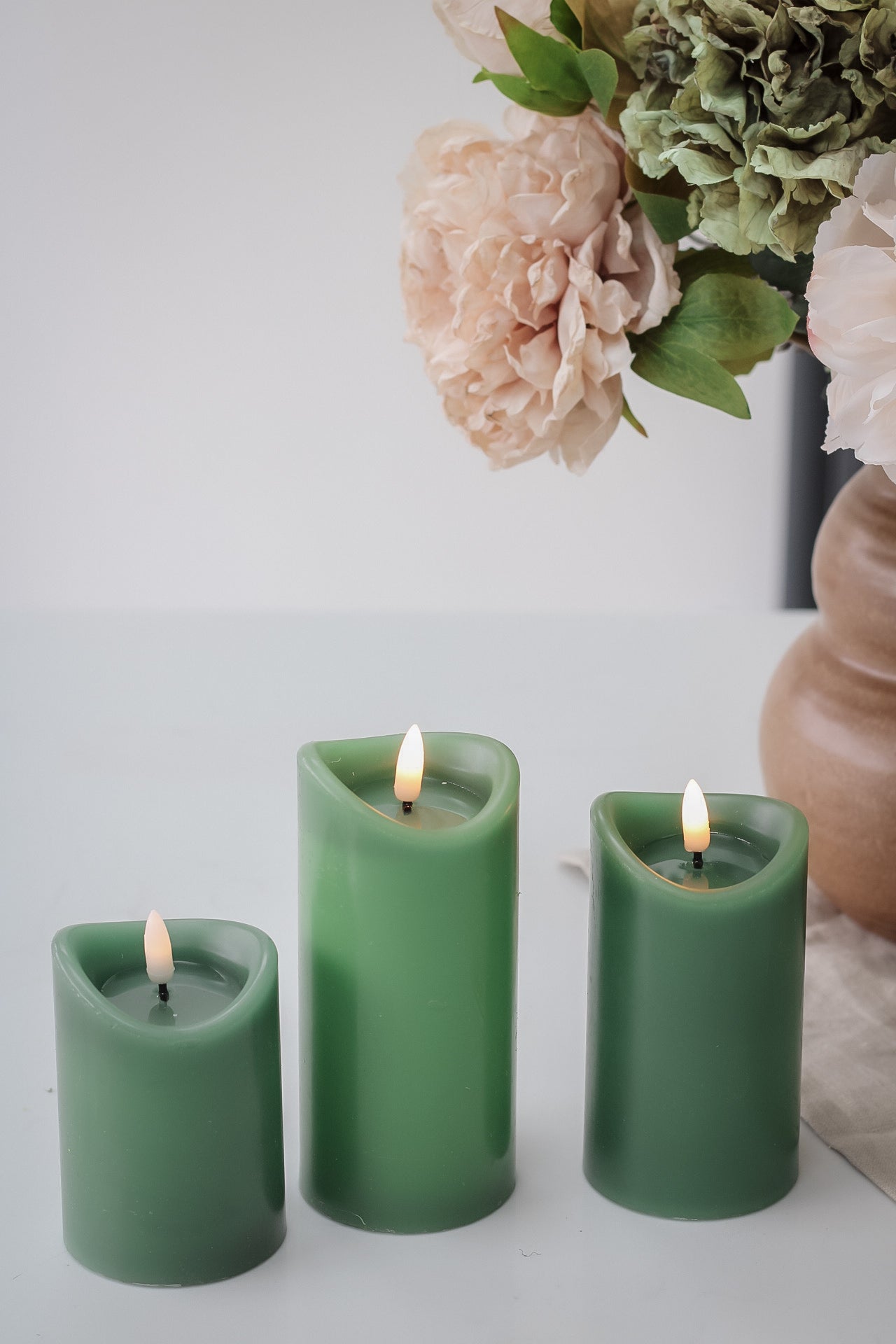 Olive Green LED Candle