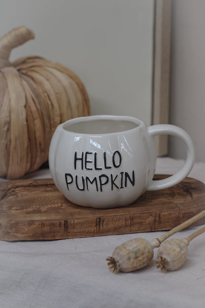 Black and White Pumpkin Mug