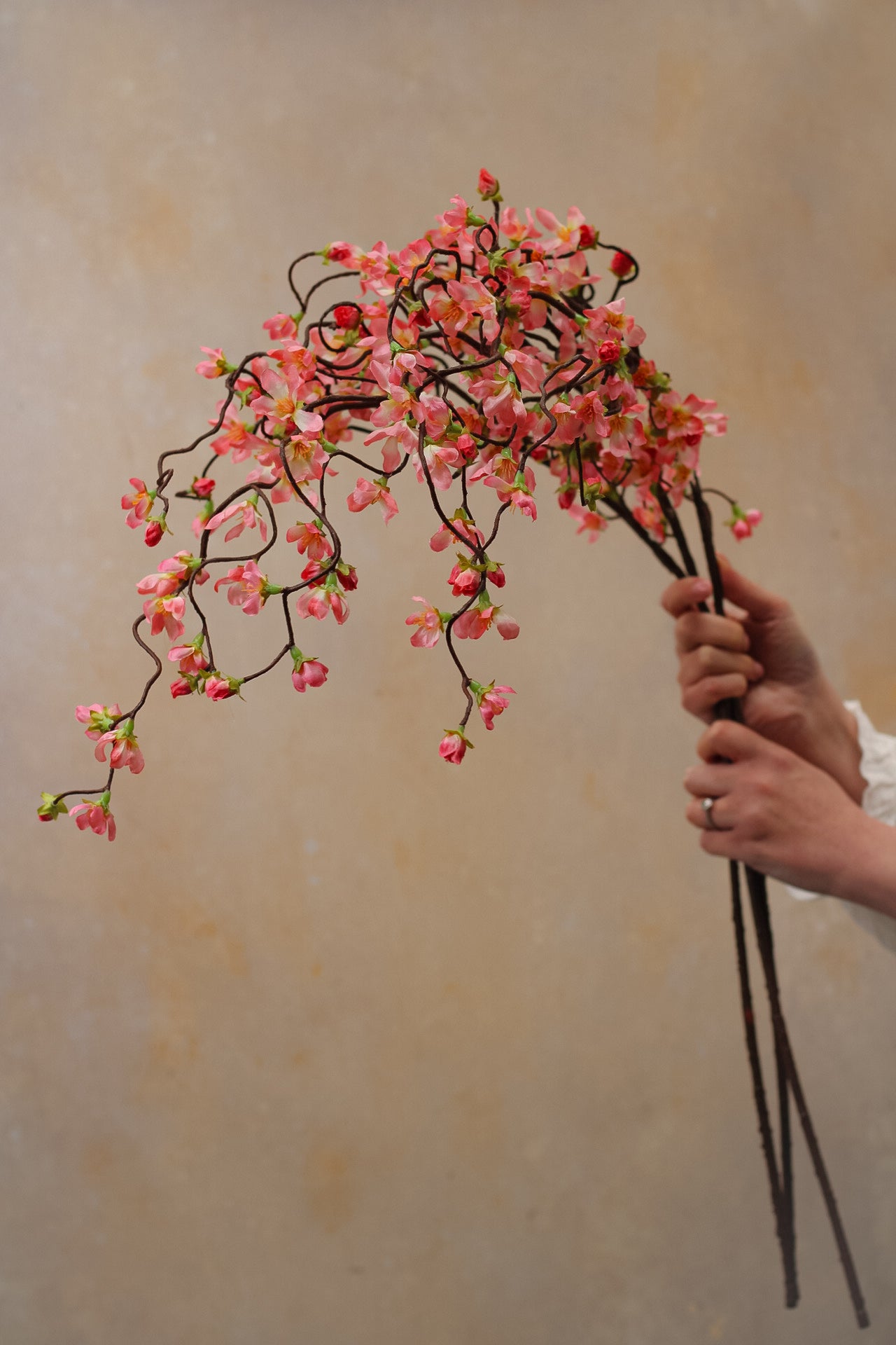 Faux Rosewood Weeping Cherry Blossom Branch