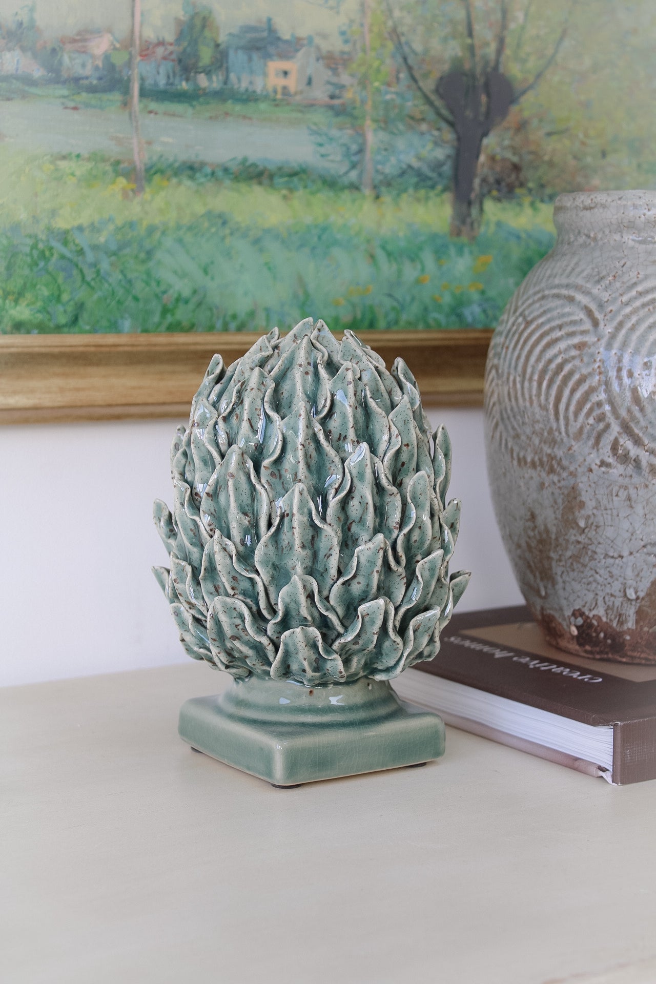 Ceramic Blue Smoke Artichoke