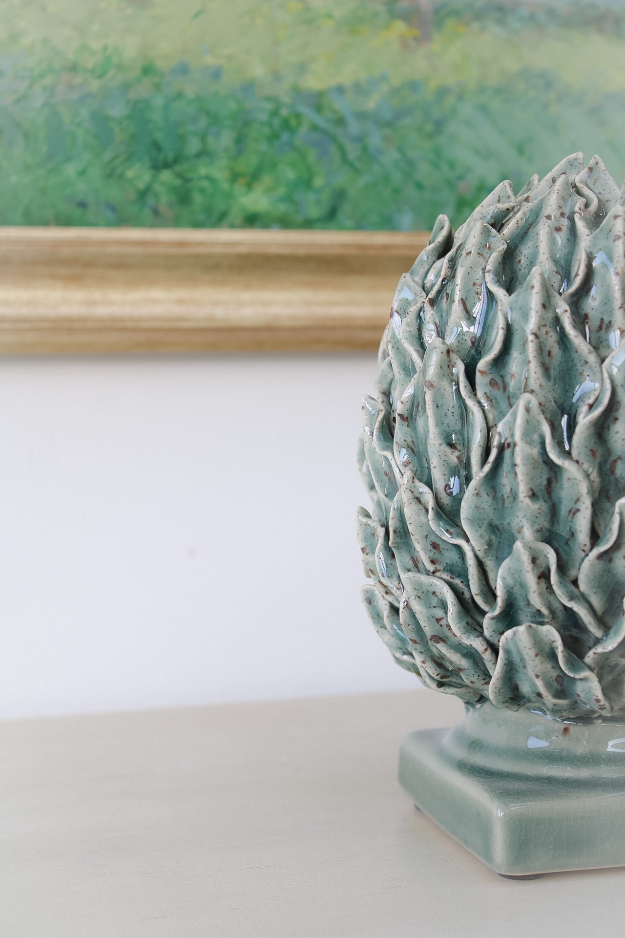 Ceramic Blue Smoke Artichoke