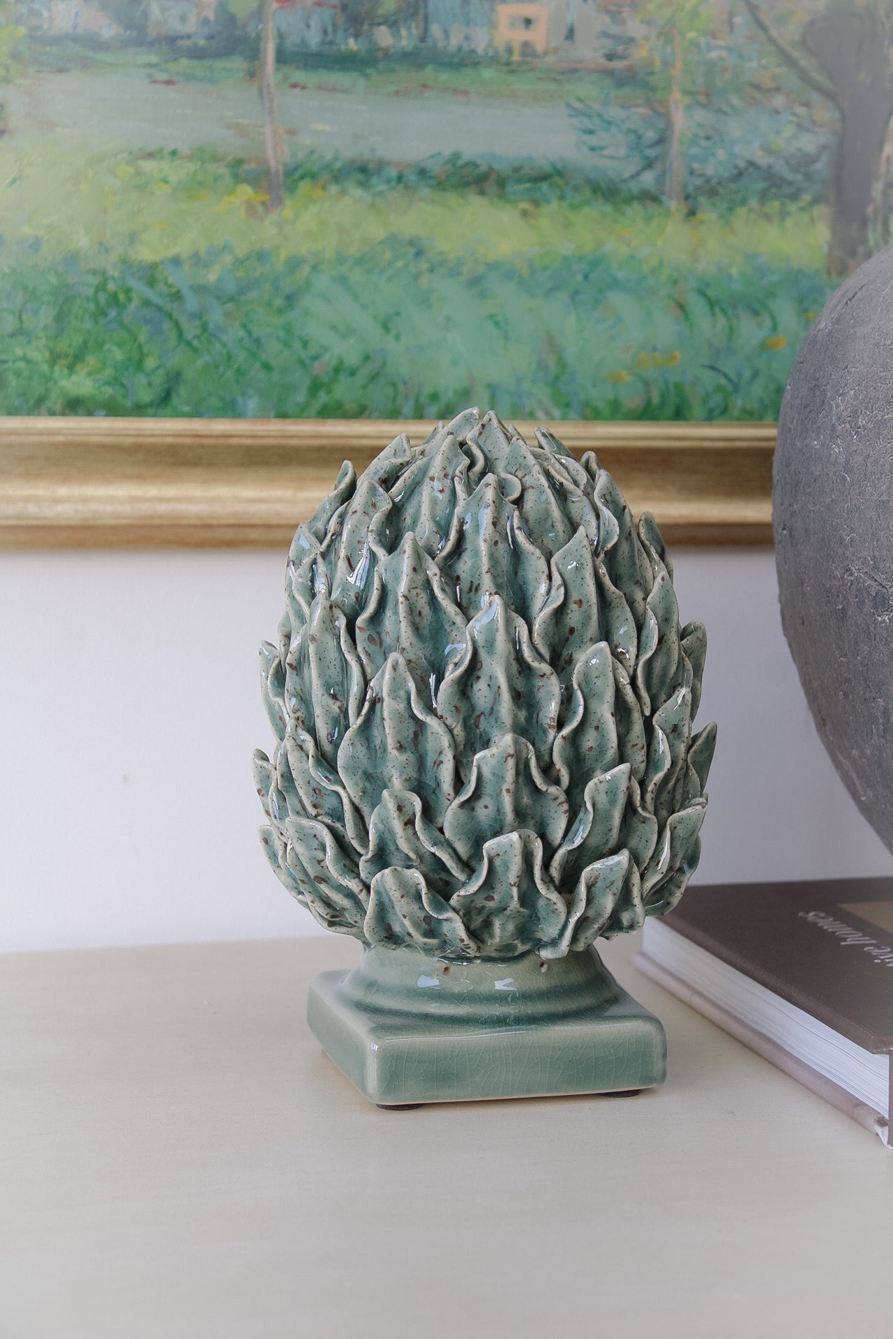 Ceramic Blue Smoke Artichoke