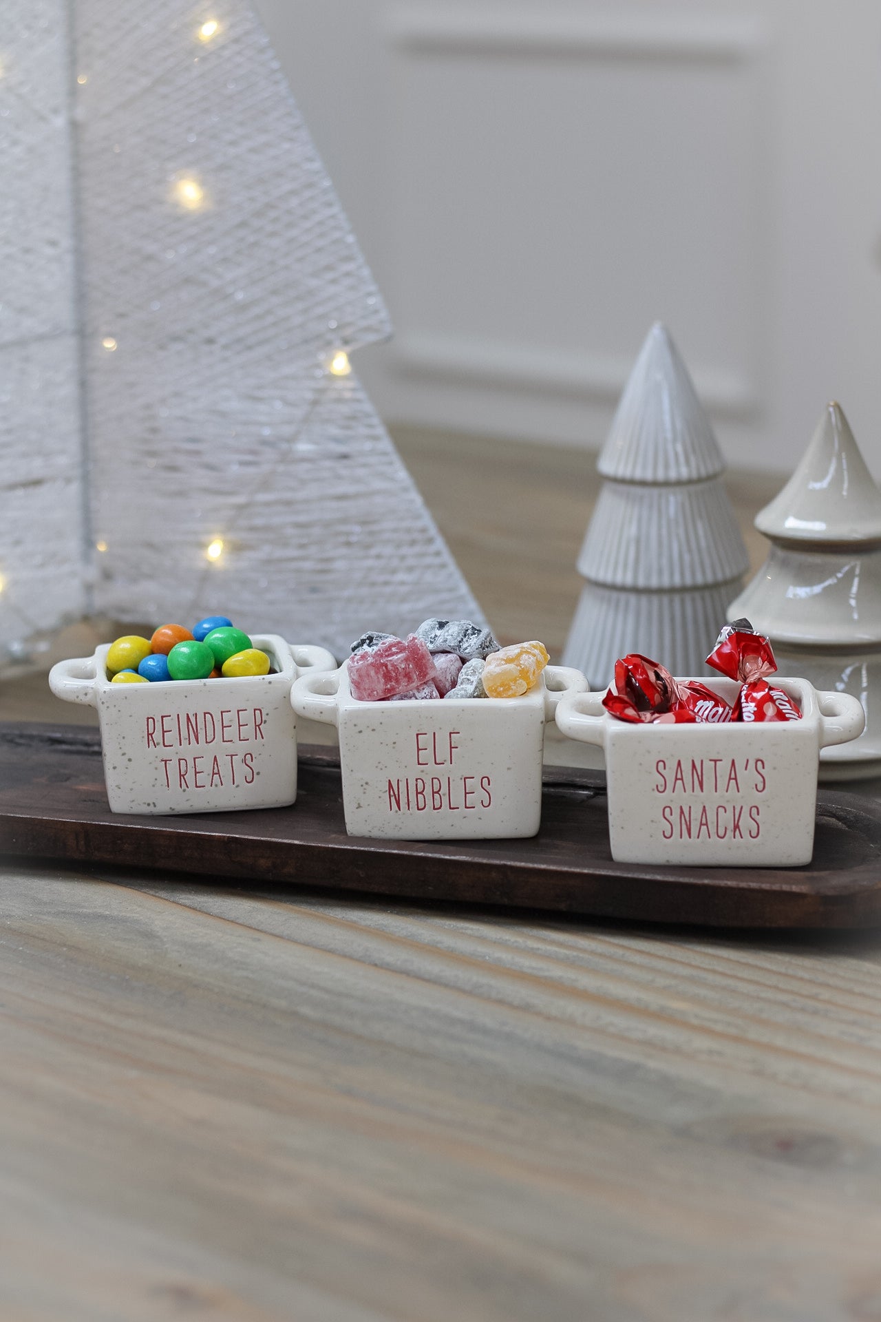 Ceramic Christmas Snack Bowls | Set of 3