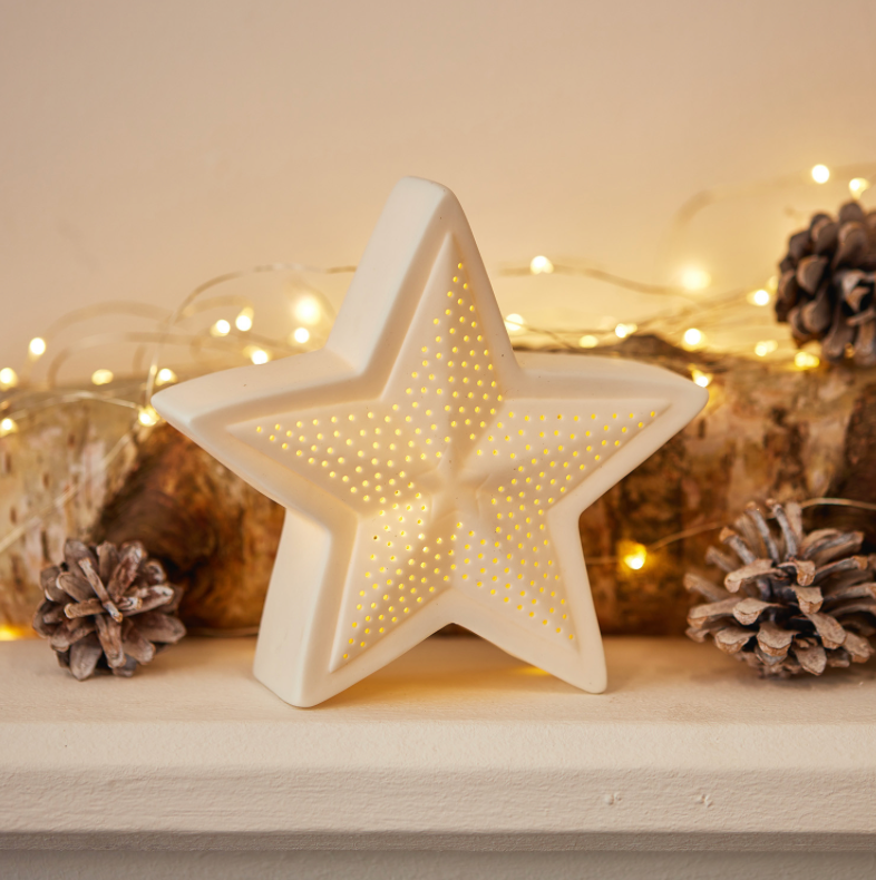 Ceramic Polka Dot LED Star