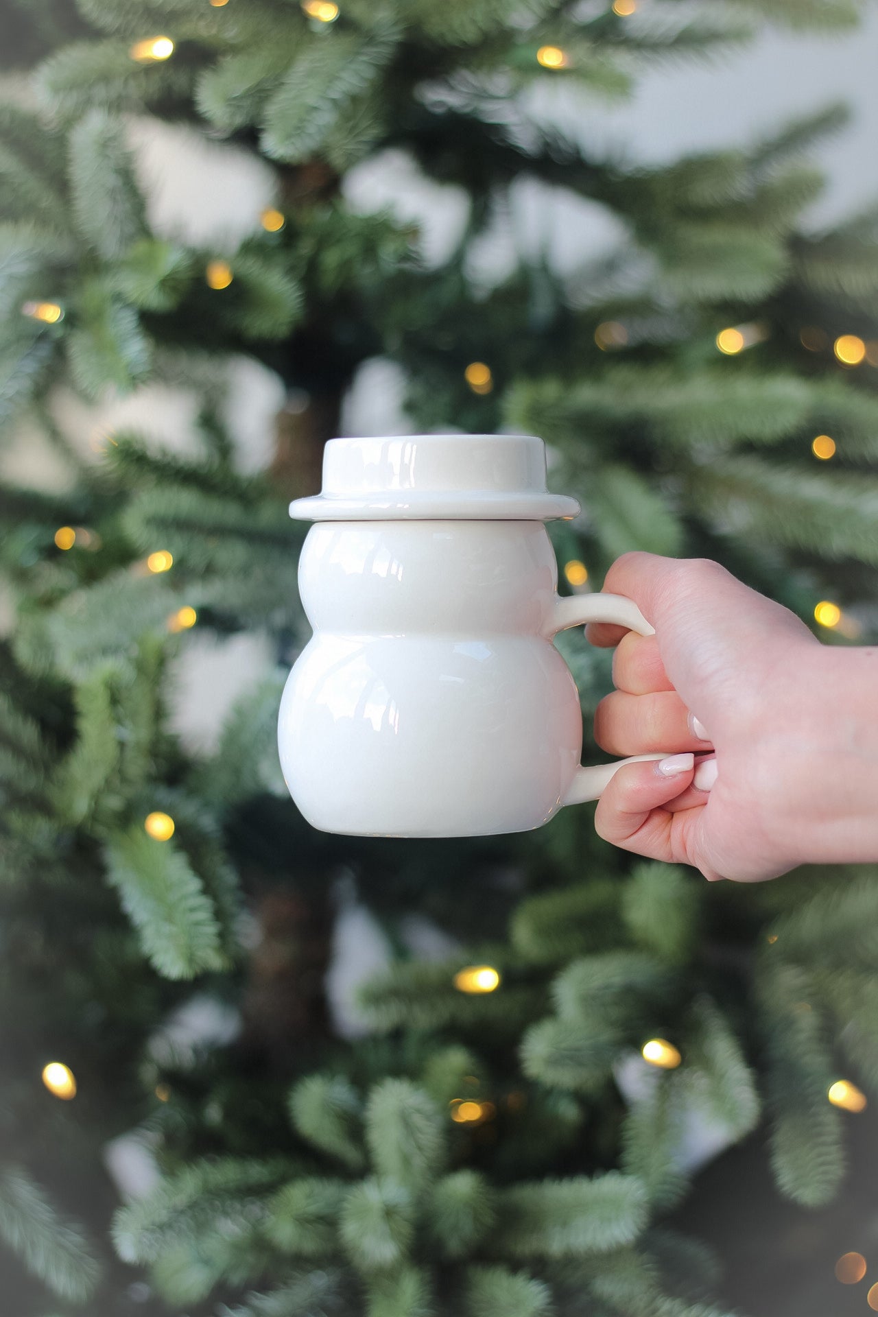 Christmas Snowman Lidded Mug