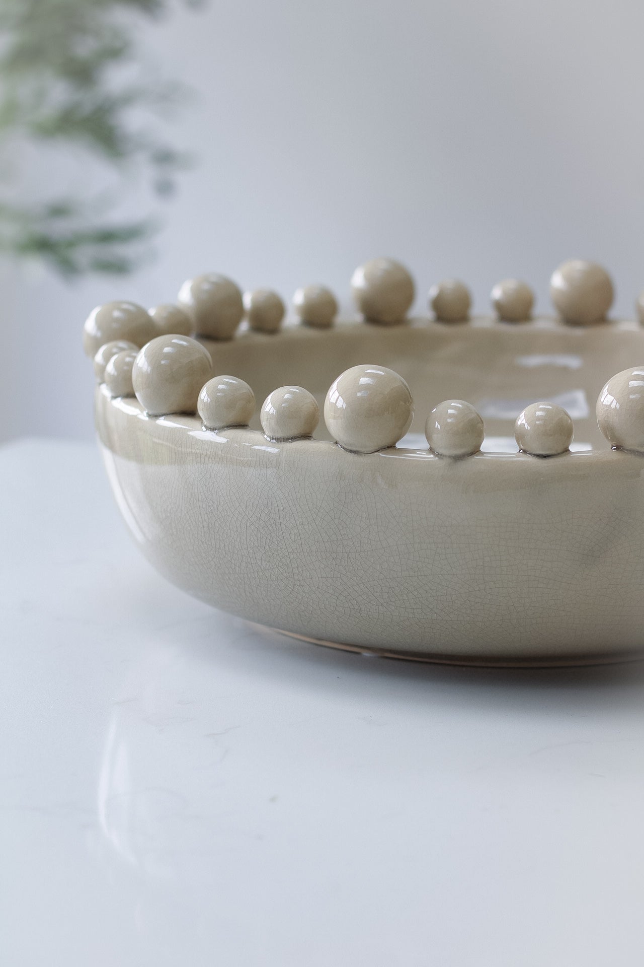 Cream Bobble Bowl