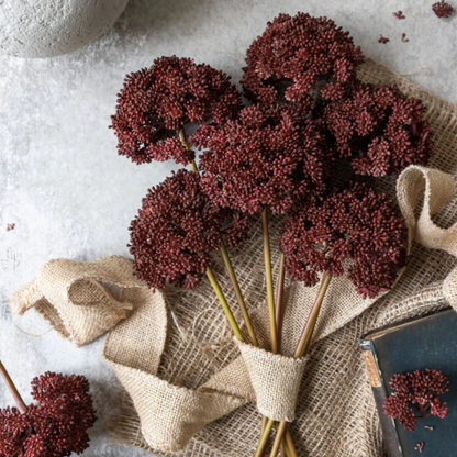 Faux Crimson Seeded Cloud Stem