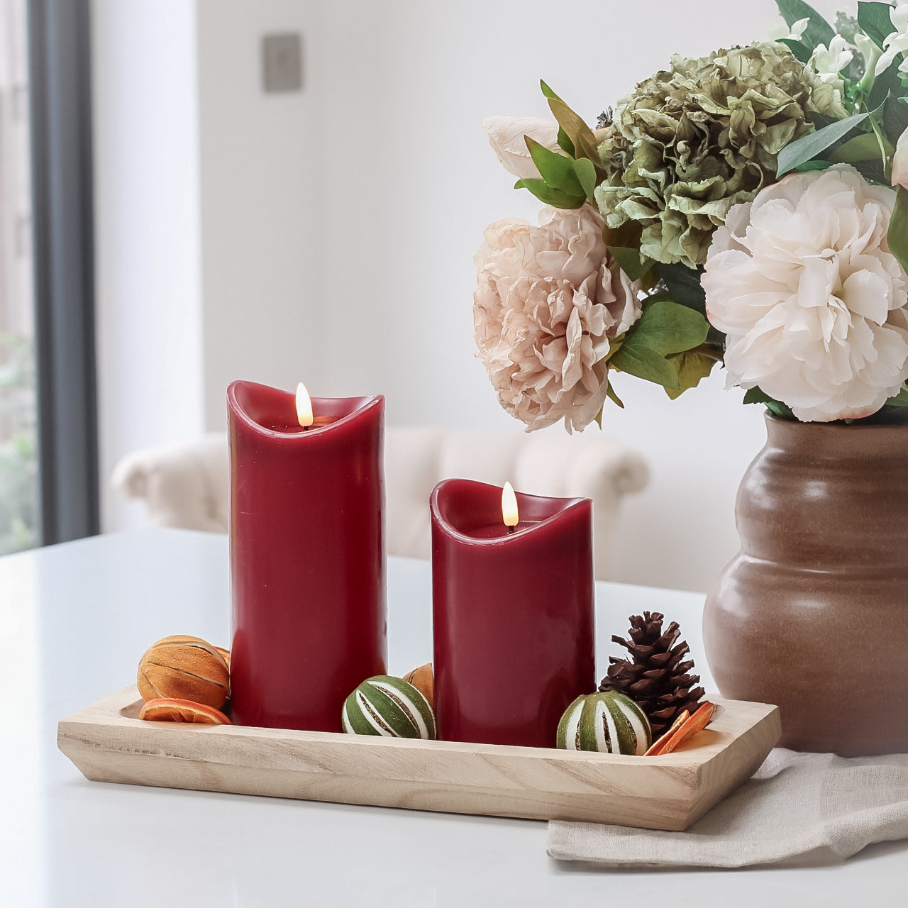 Natural Rustic Wood Rectangular Tray