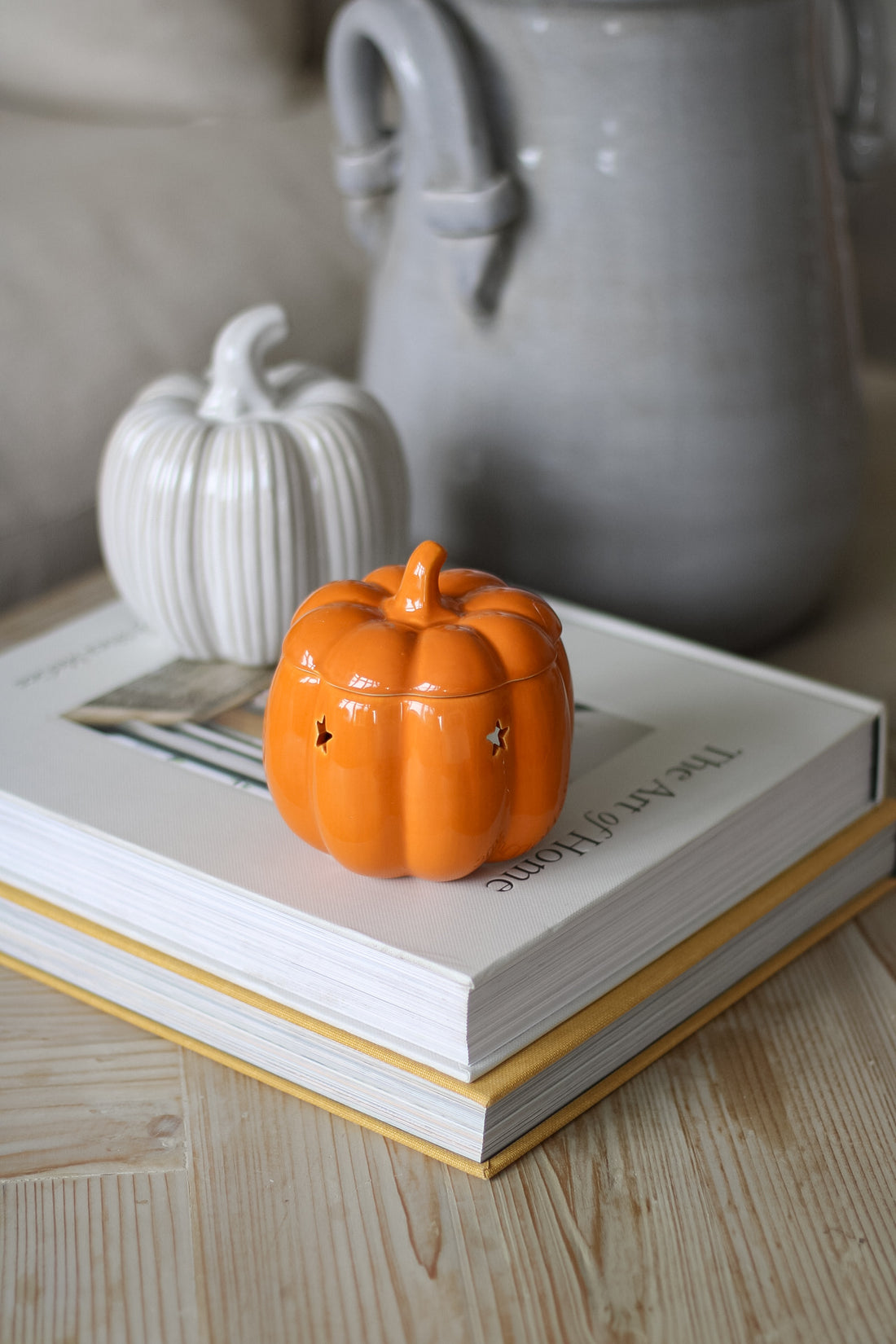 Orange Ceramic Autumn Star Pumpkin Wax Burner