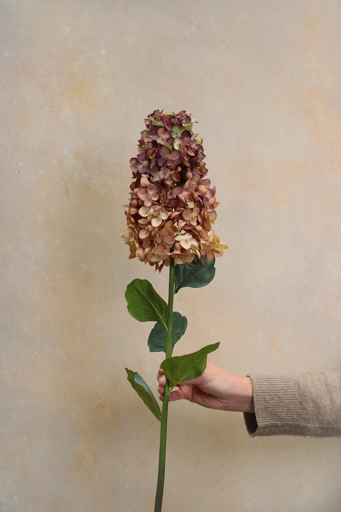 Faux Rich Burgundy Hydrangea Spear