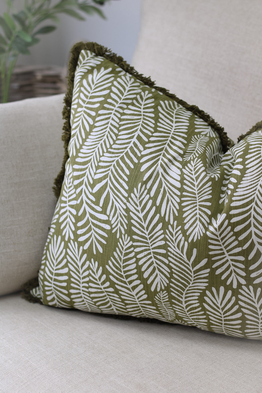 Olive Fronds Cushion