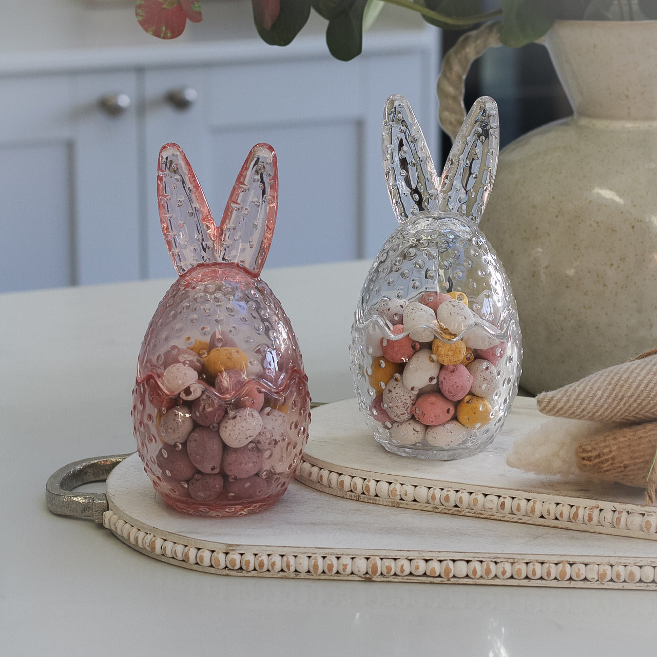 Dotty Glass Bunny Jar