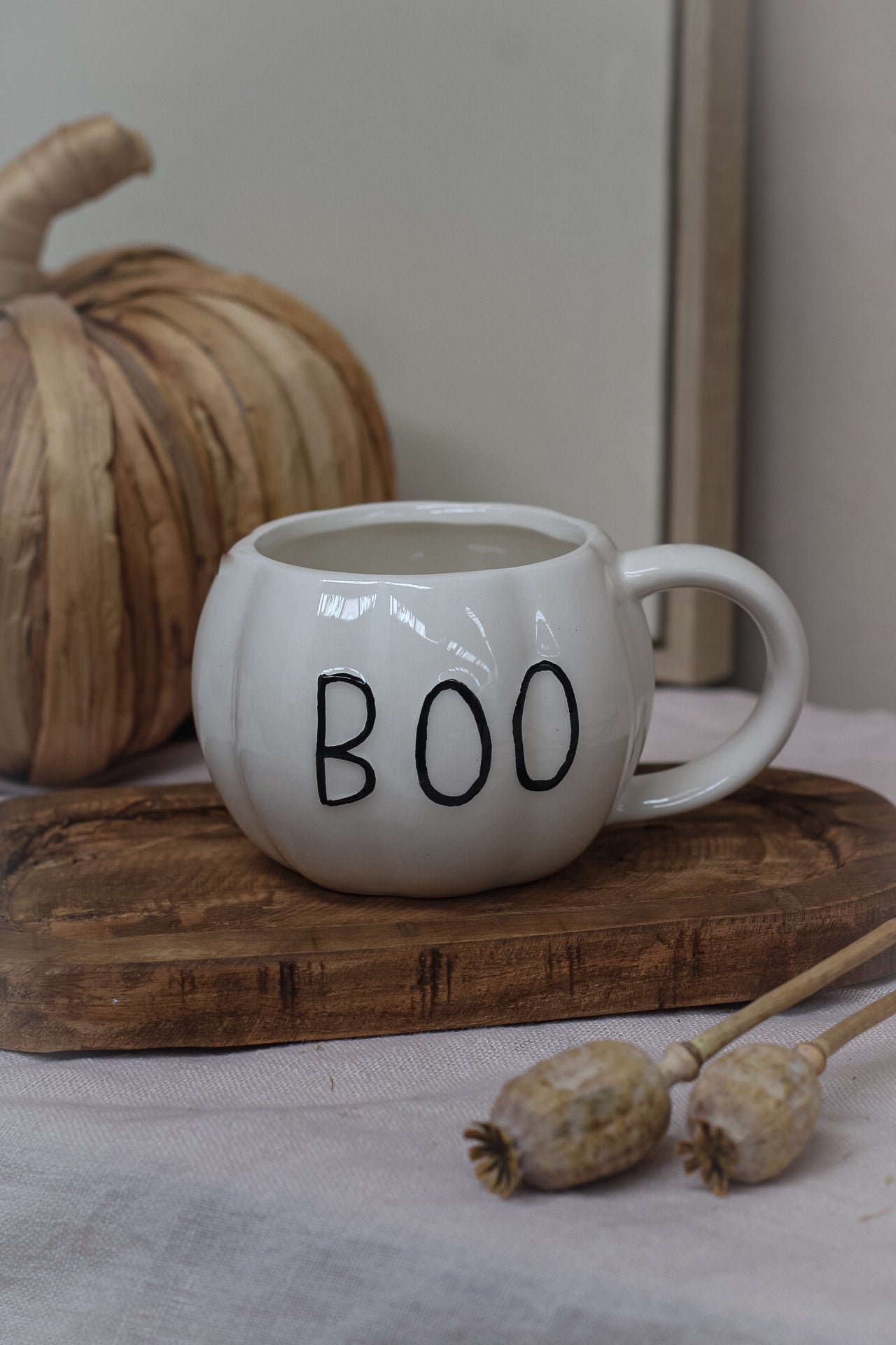 Black and White Pumpkin Mug