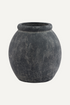 Dark grey rustic vase