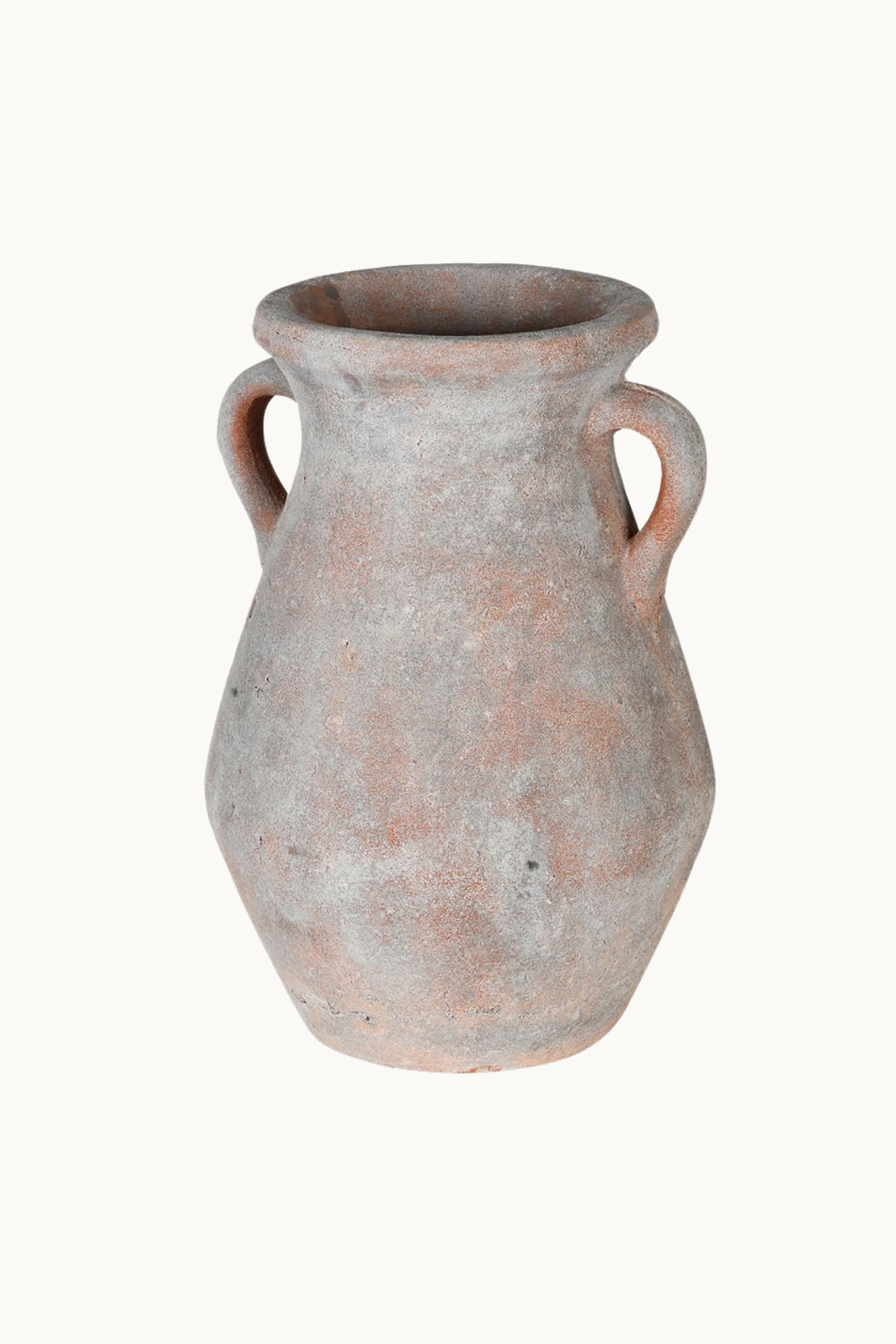 Distressed Terracotta Vase with Handles