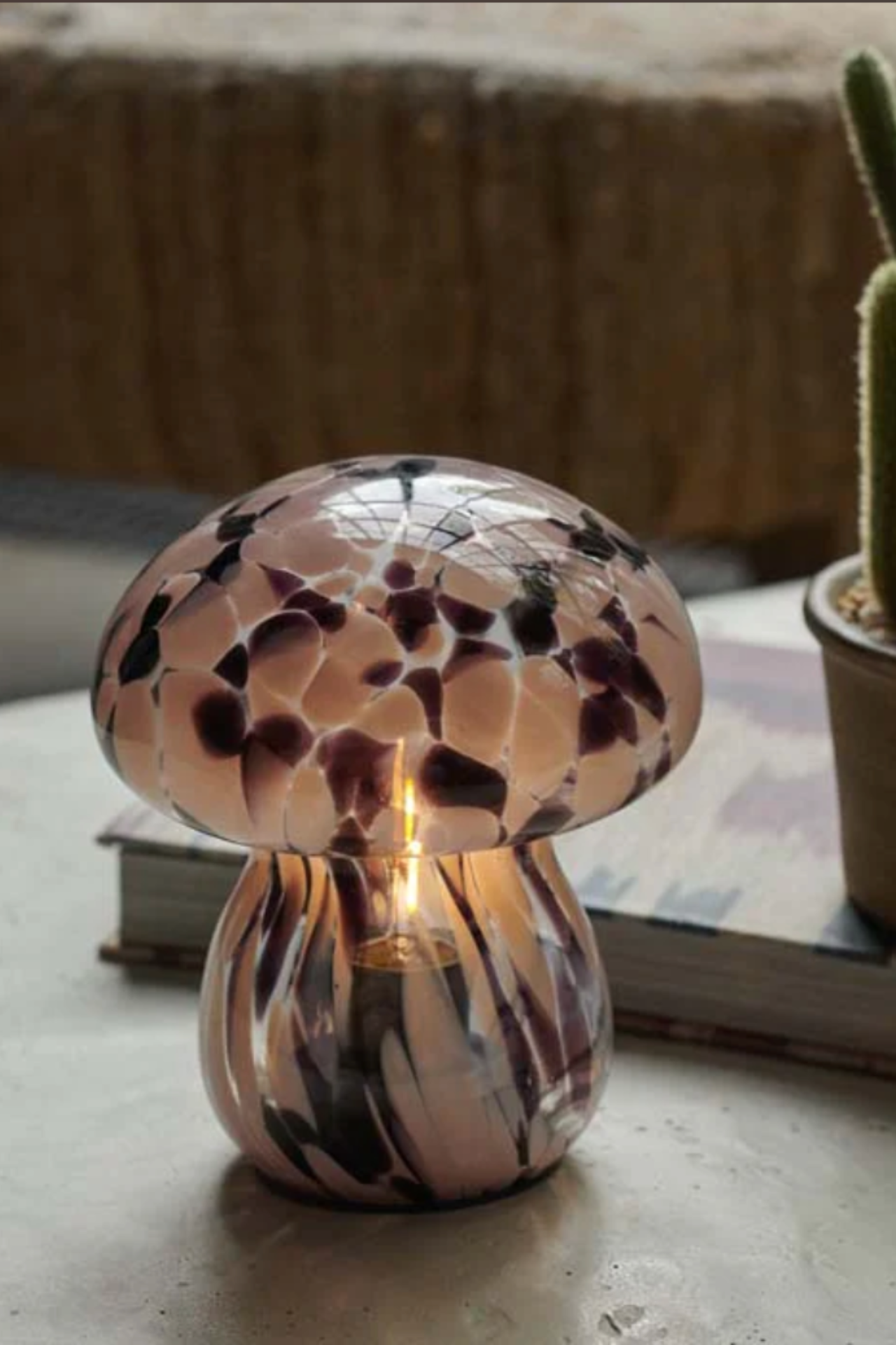 Dusk Dappled Mushroom Cordless LED Lamp