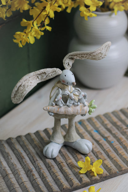 Daddy &amp; Baby Bunnies Spring Ornament