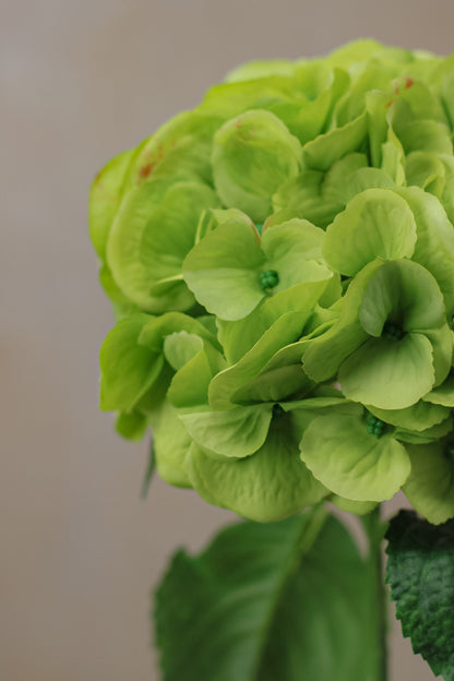 Faux Garden Green Hydrangea Stem