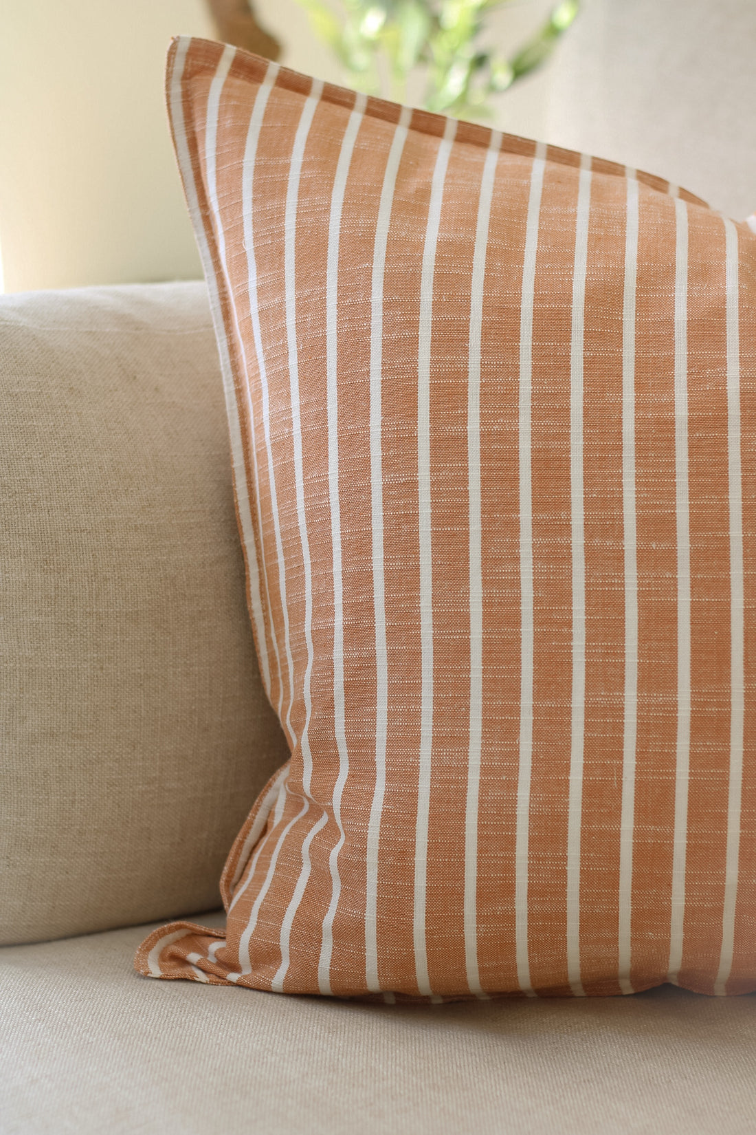 Rydal Pecan Striped Cushion