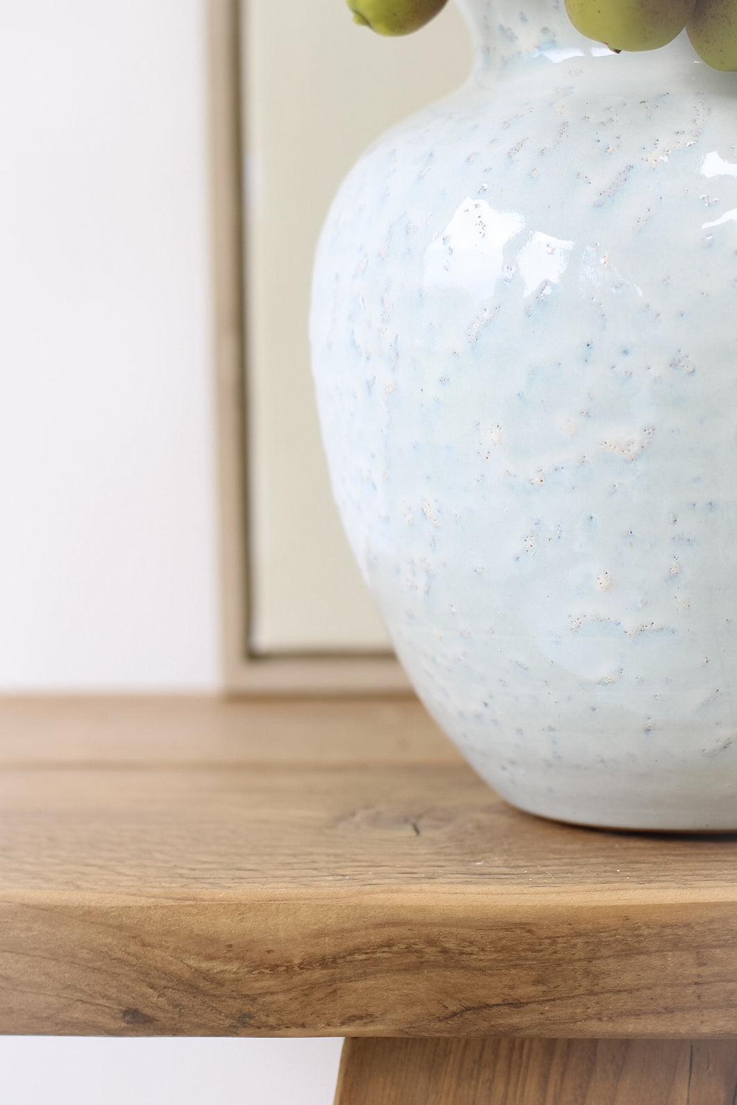 up close of white rustic jug