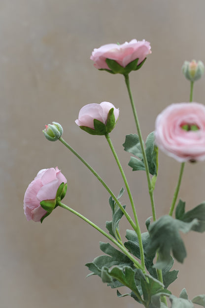 Faux Pale Pink Ranunculus Spray