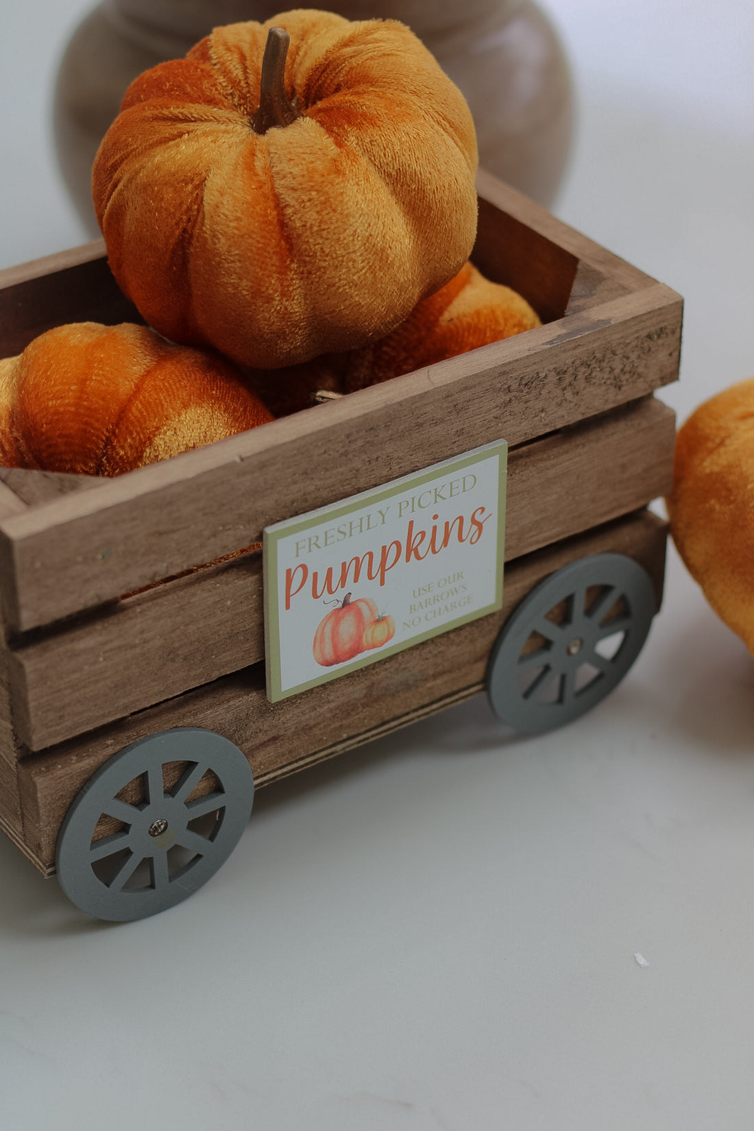 Pumpkin Cart Decoration