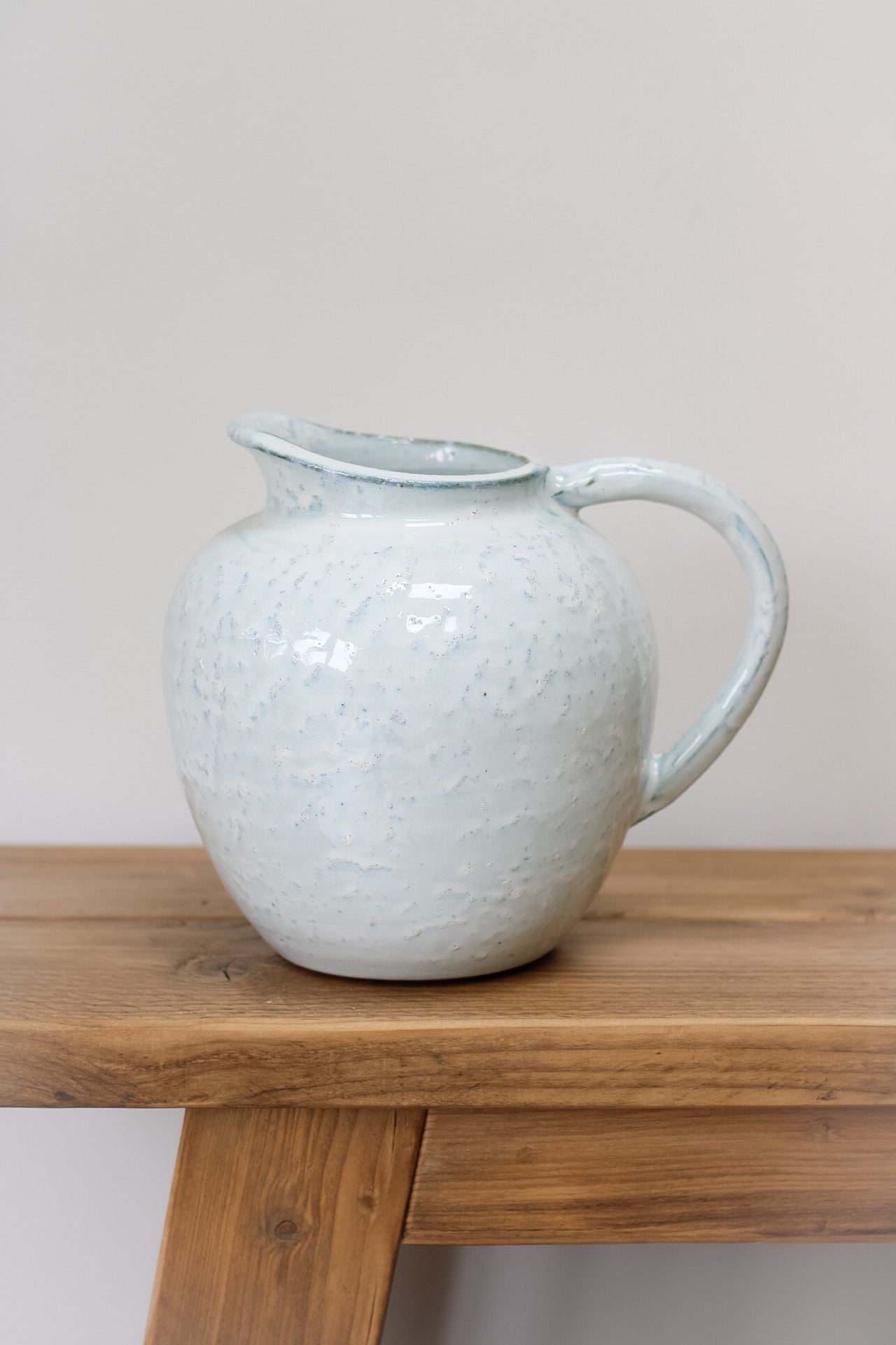 Elegant modern country inspired white rustic jug.