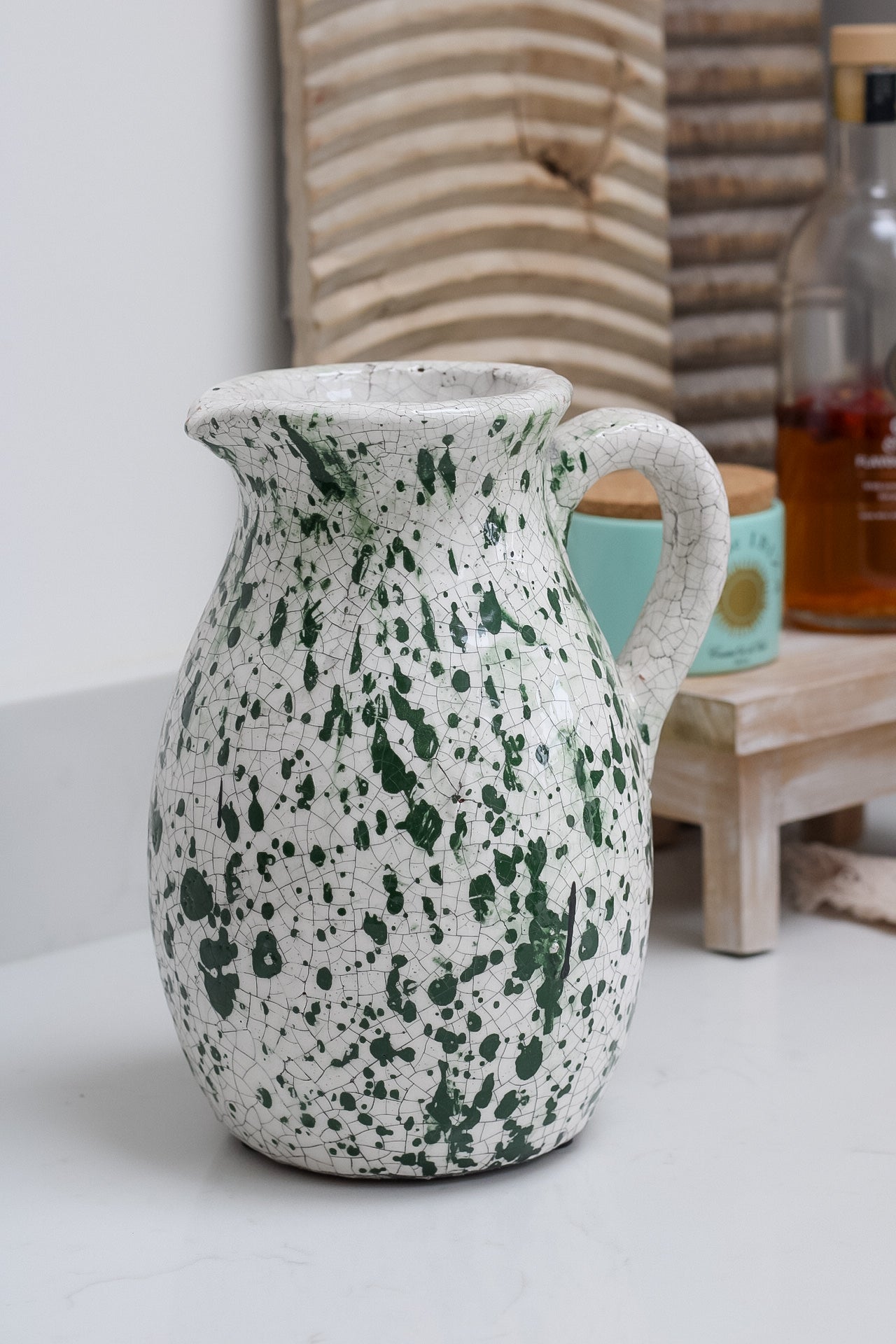 crackle effect rustic jug