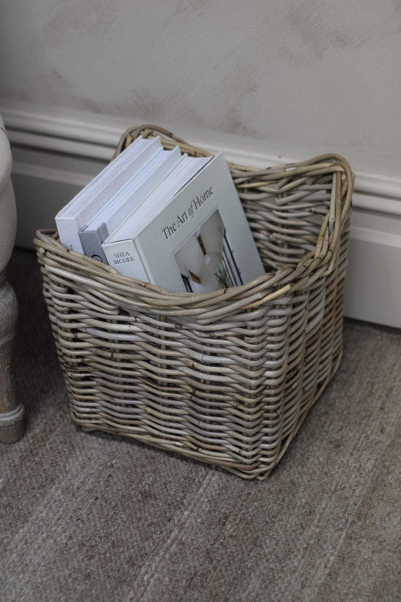 rattan storage basket