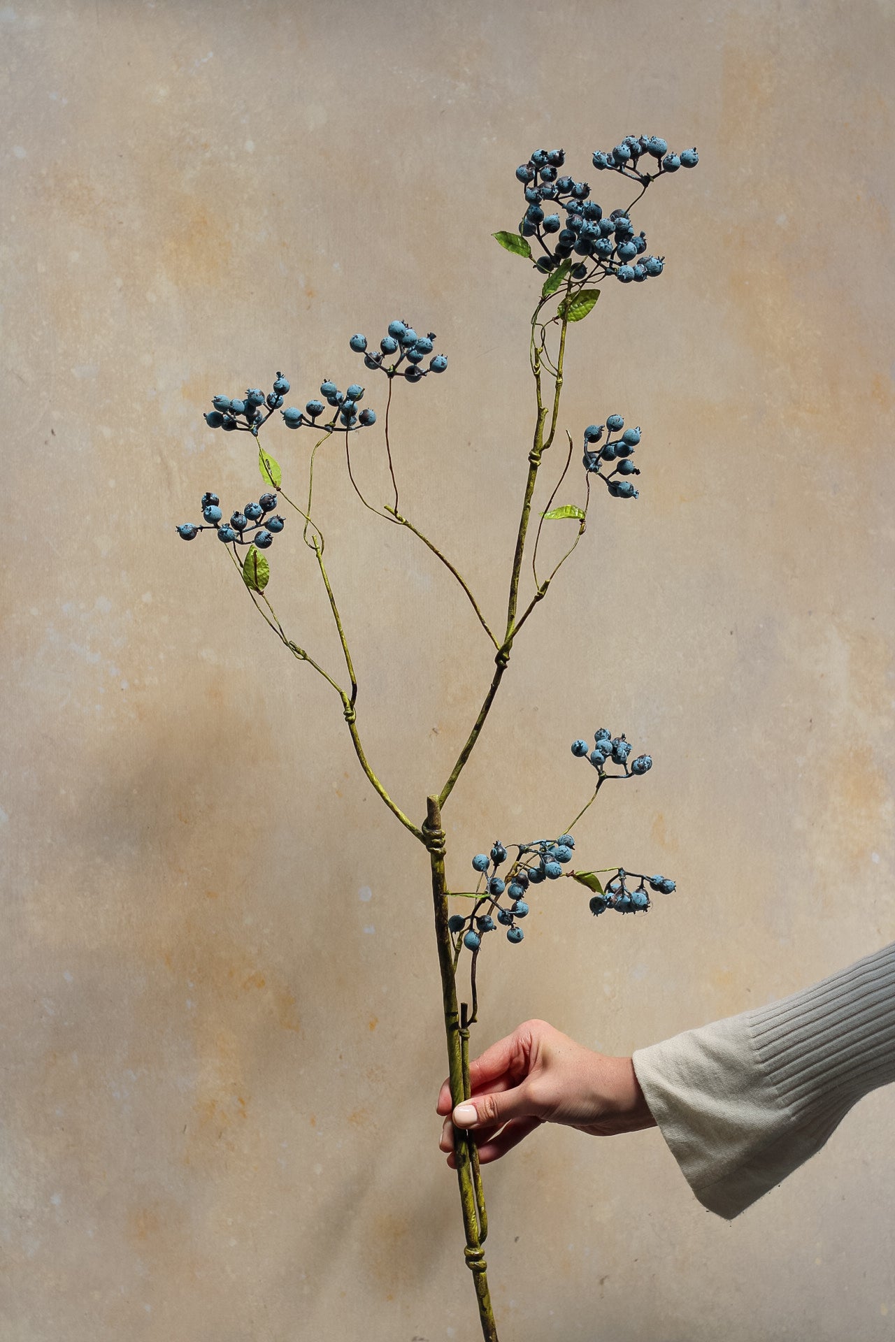 Deluxe Faux Blueberry Stem