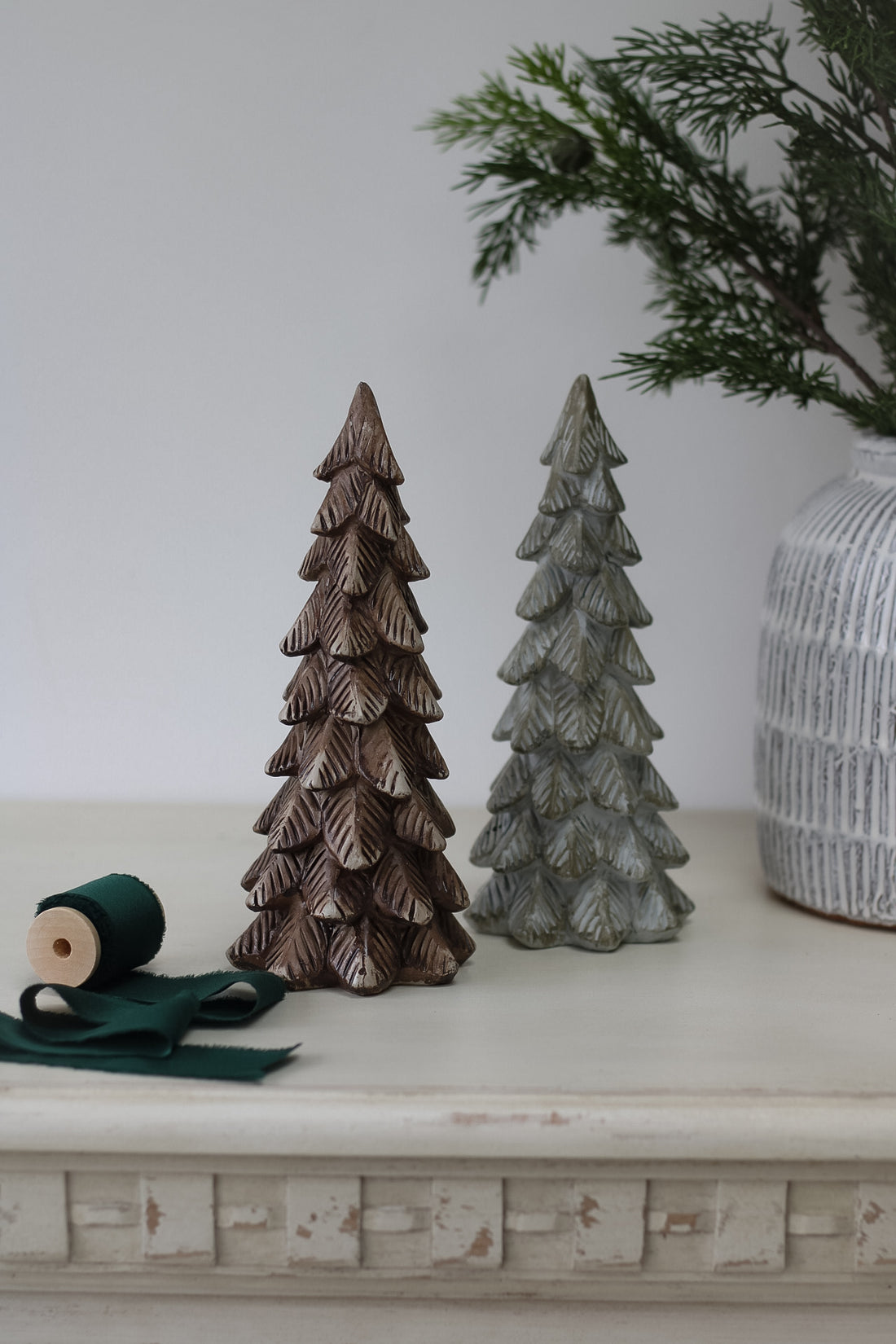 Etched Rustic Christmas Trees