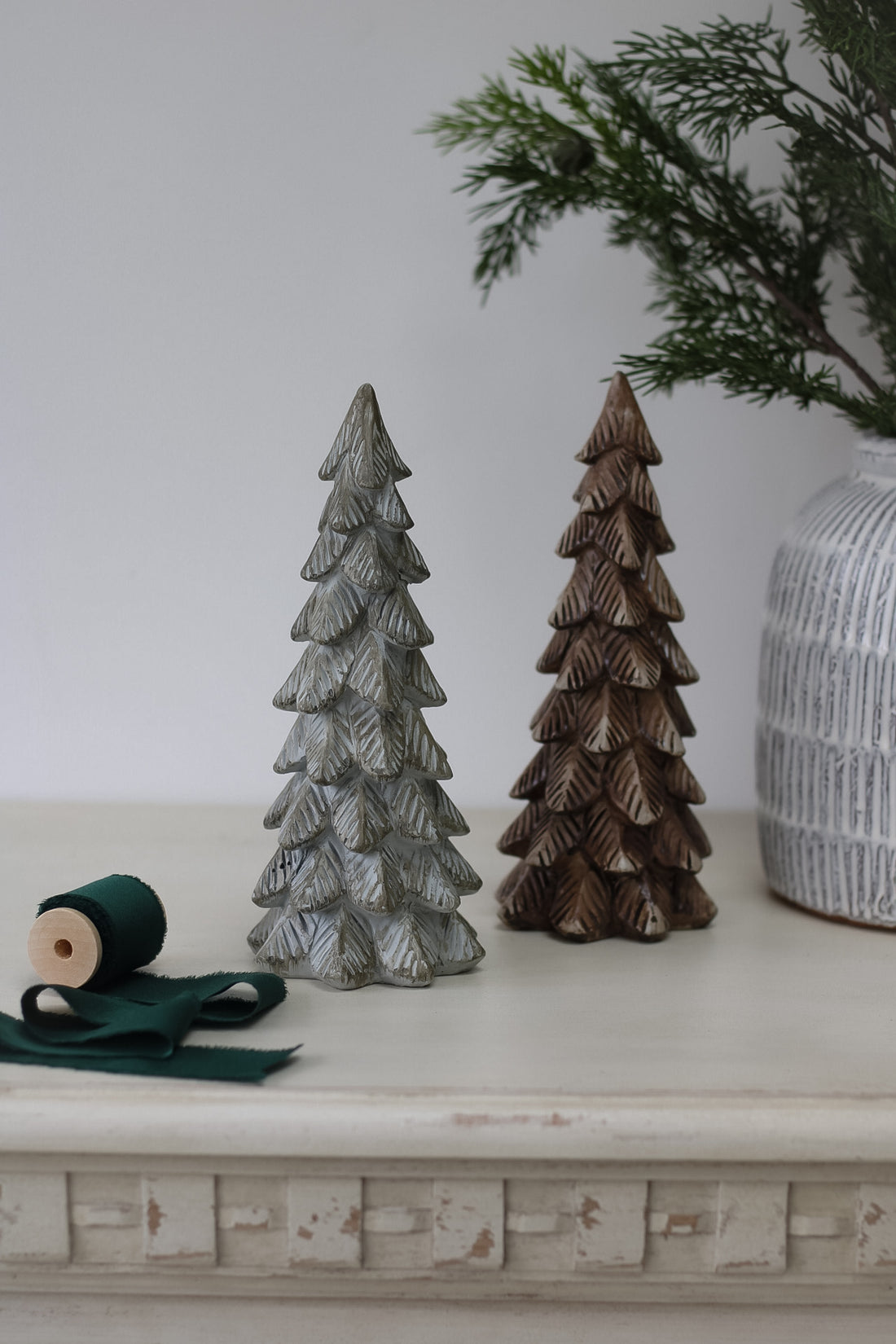 Etched Rustic Christmas Trees