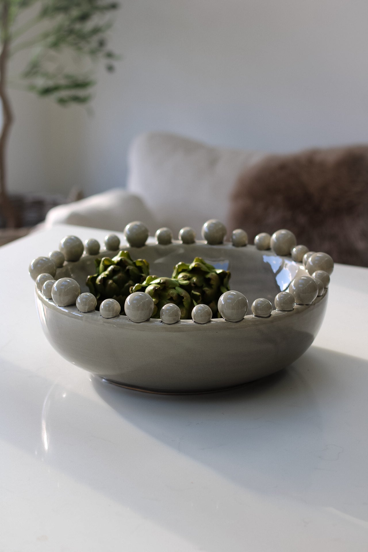 Grey Bobble Bowl