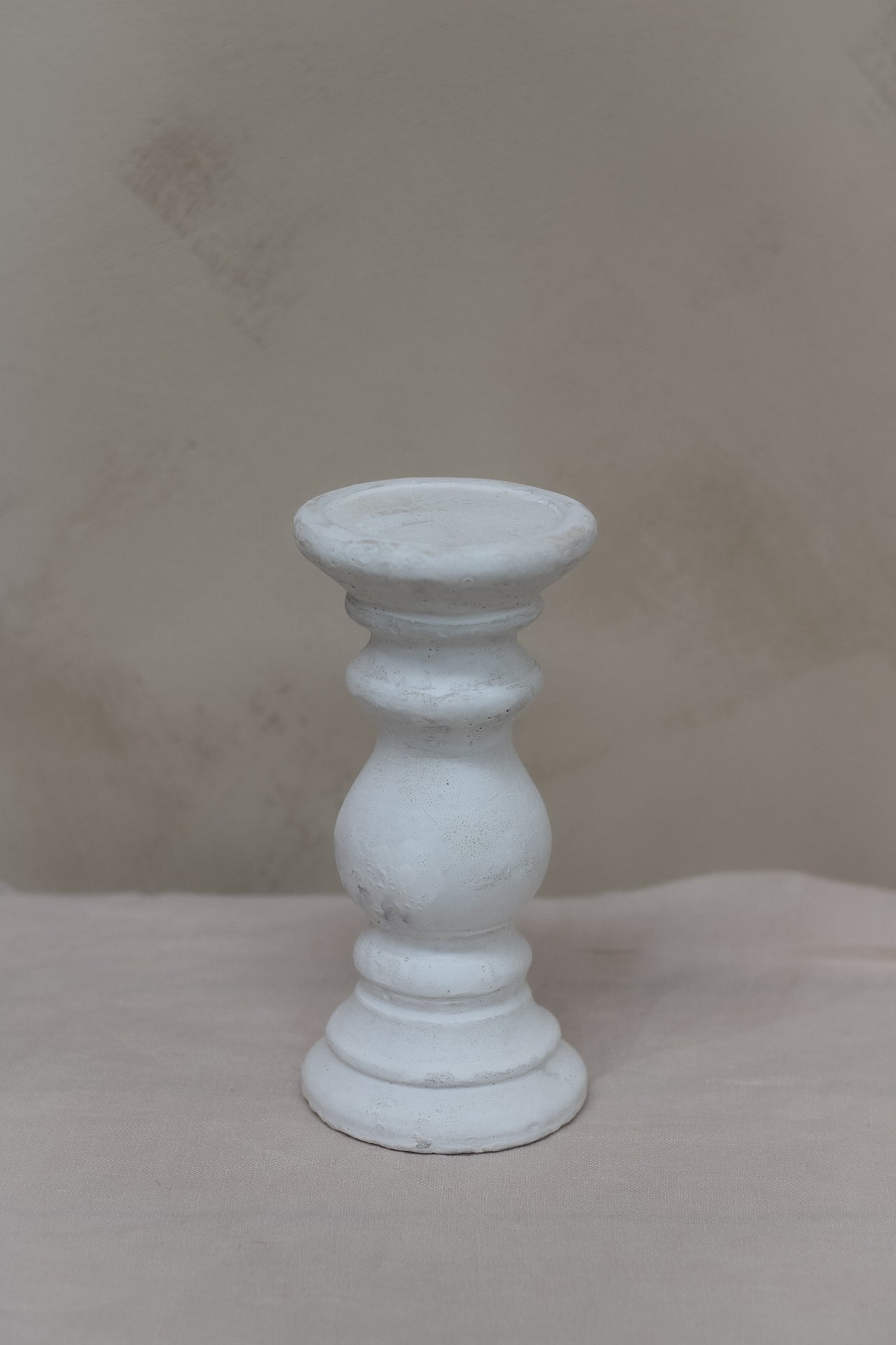 Aged Stone Candlestick