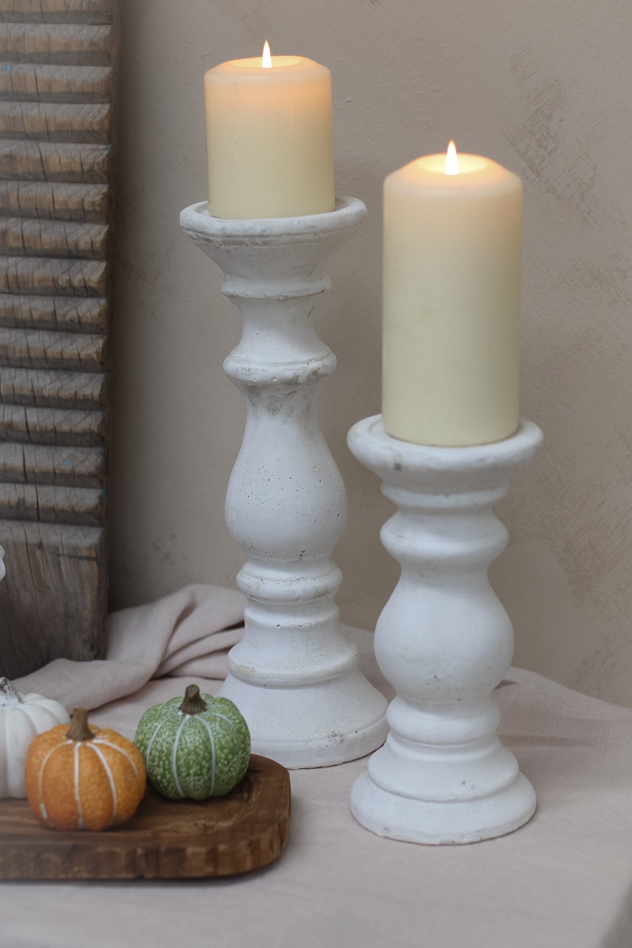 Aged Stone Candlestick