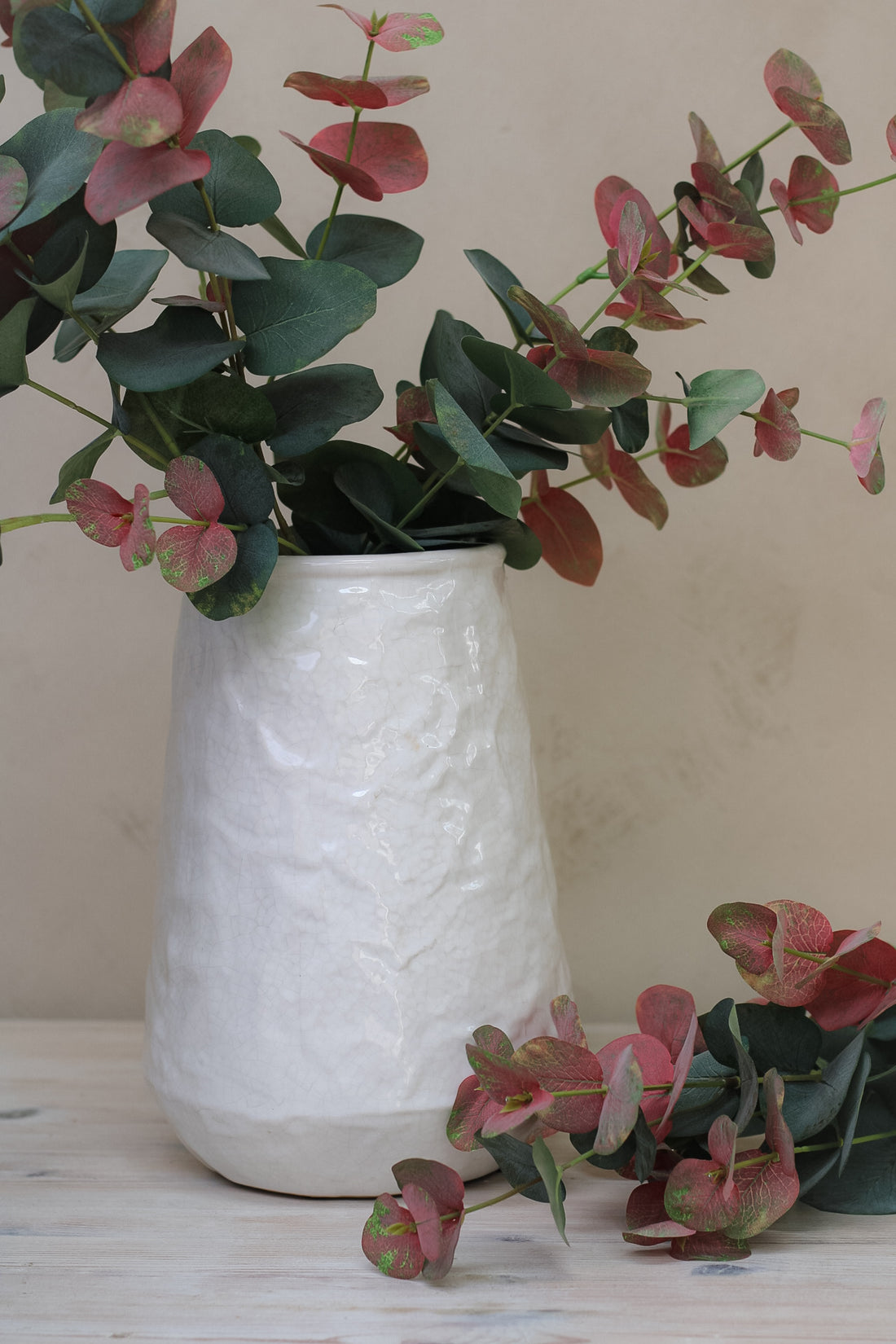 Rustic white vase