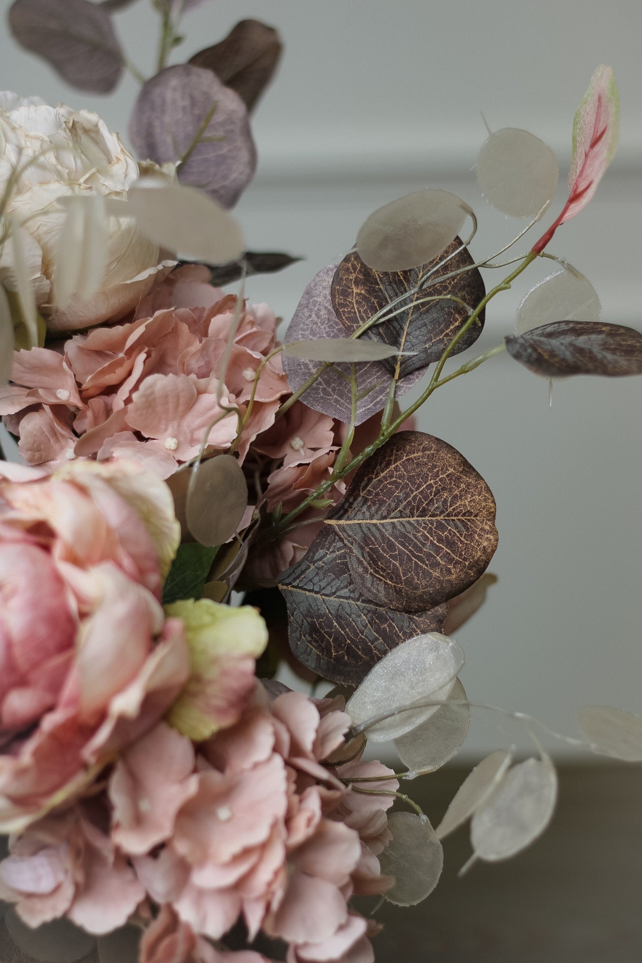 Faux Blush Hydrangea and Peony Arrangement