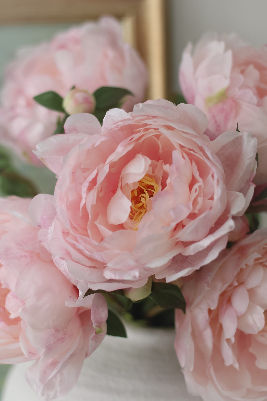 Faux Blush Pink Peony Stem