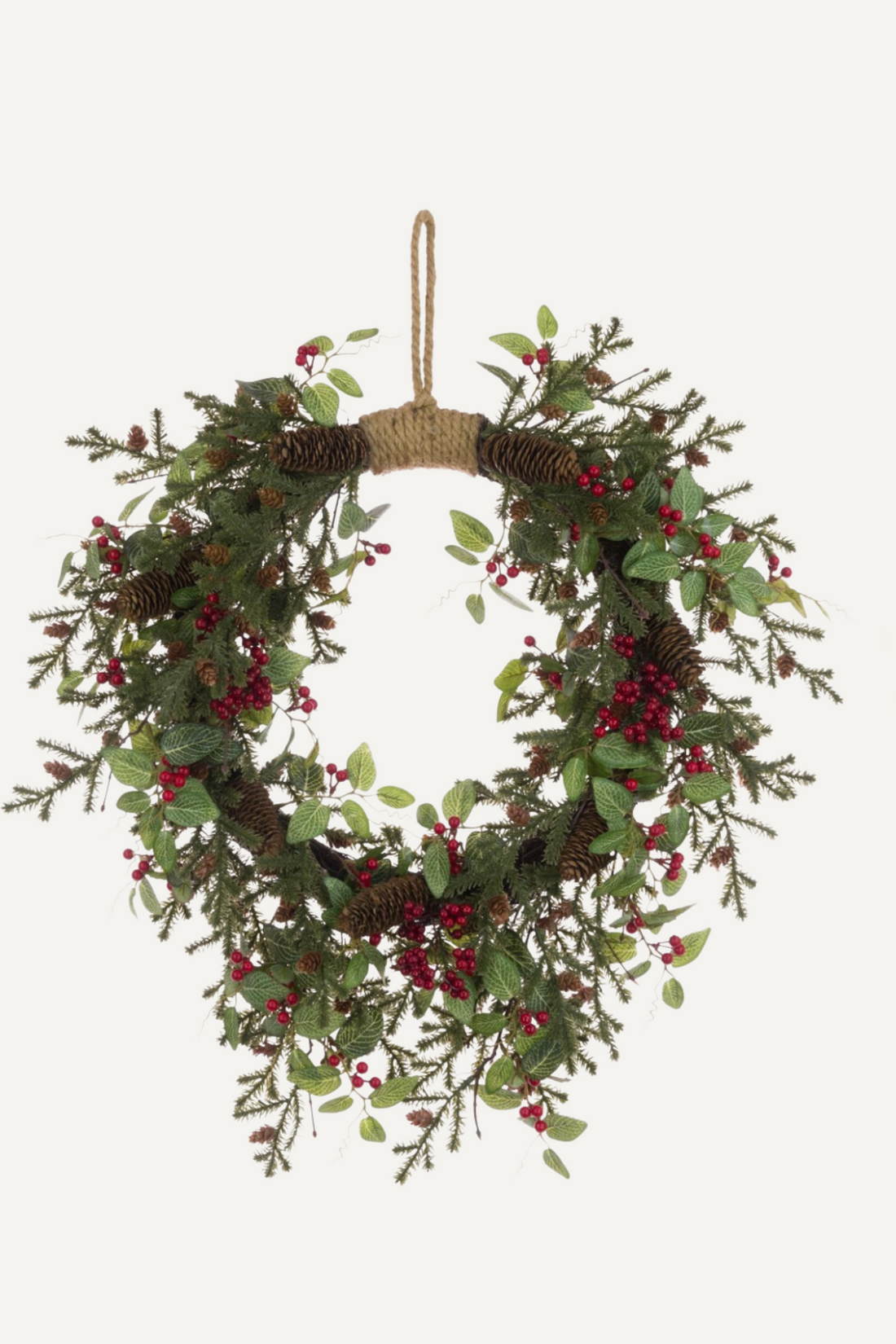 Faux Christmas foliage wreath