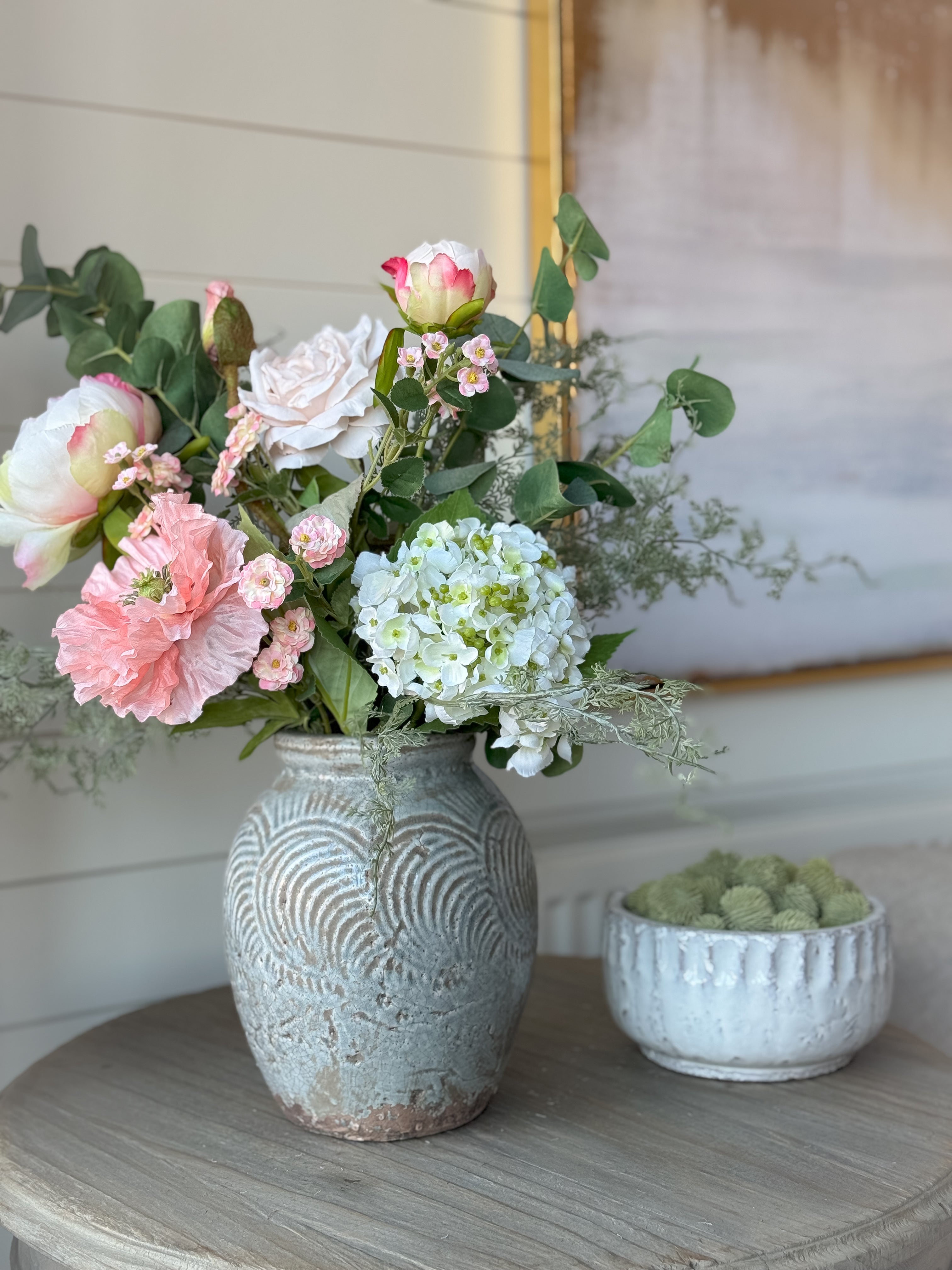 Faux Early Spring Floral Arrangement