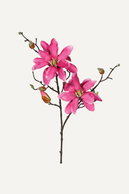 Faux Fuchsia Magnolia Stem