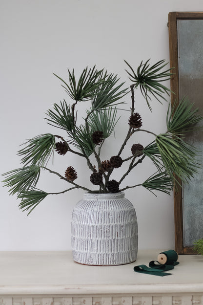 Faux Scots Pine with Pinecones Stem