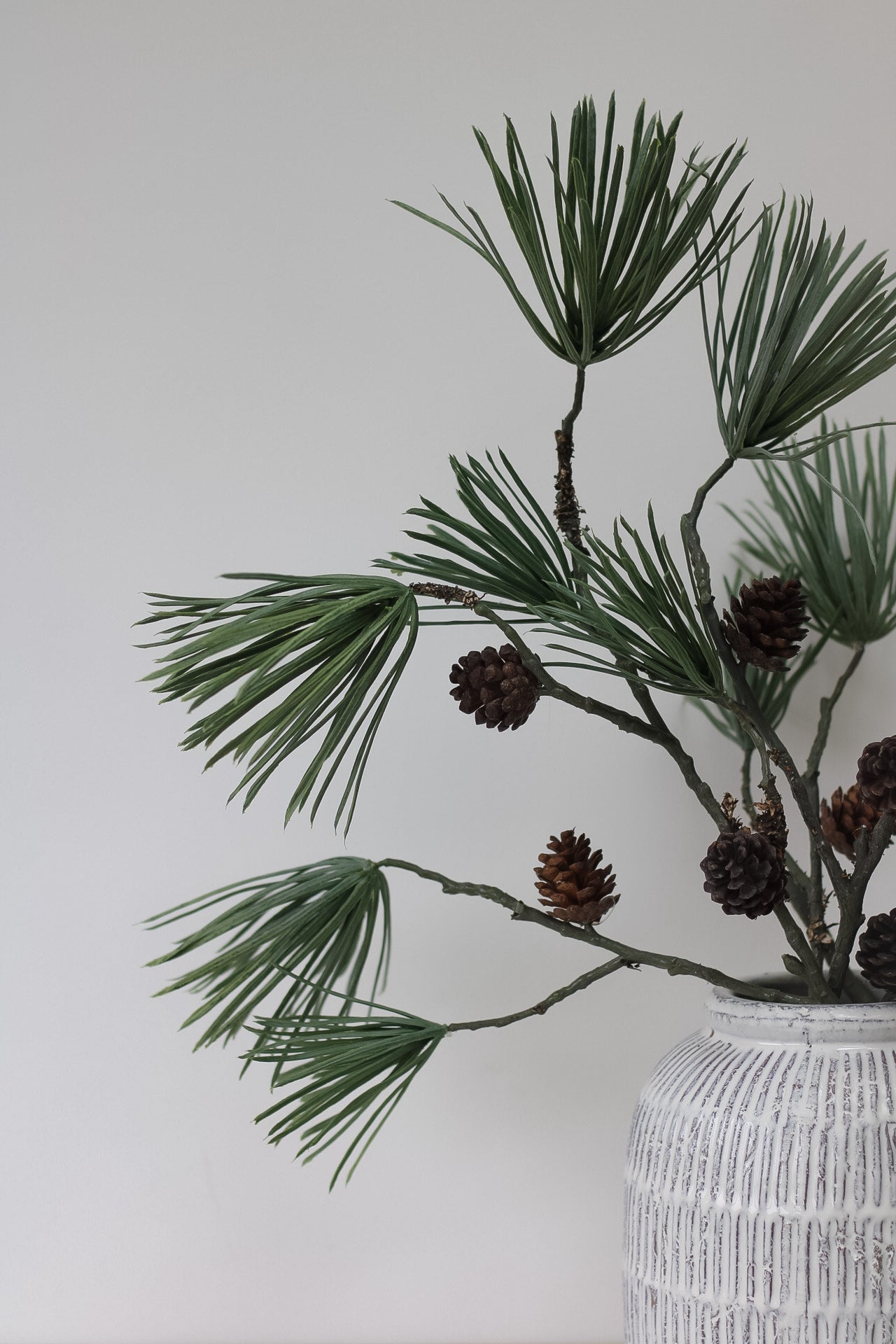 Faux Scots Pine with Pinecones Stem