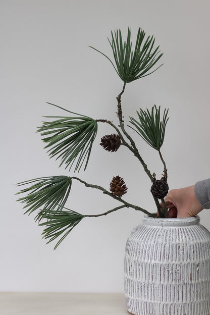 Faux Scots Pine with Pinecones Stem