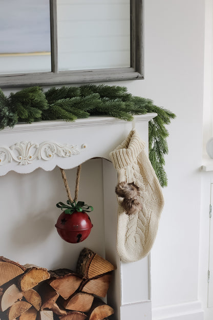 Faux Trailing Flocked Spruce Garland